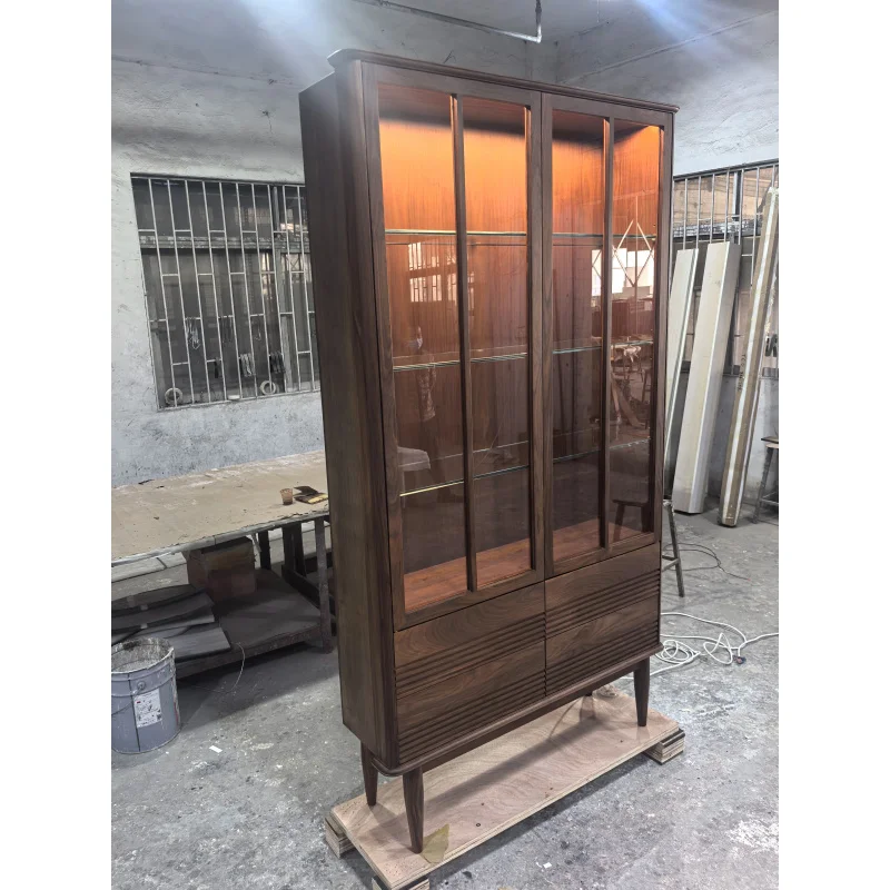 custom.Factory Customized Commercial Durable Glass Floor Display Cabinet LED Lights Easy Clean Customizable Options Exhibiti