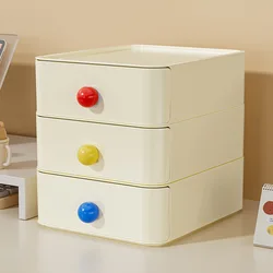 Creative Cream Dopamine Drawer Style Storage Box Desktop Jewelry and Miscellaneous Sorting Box Office Desk Entrance Storage Box
