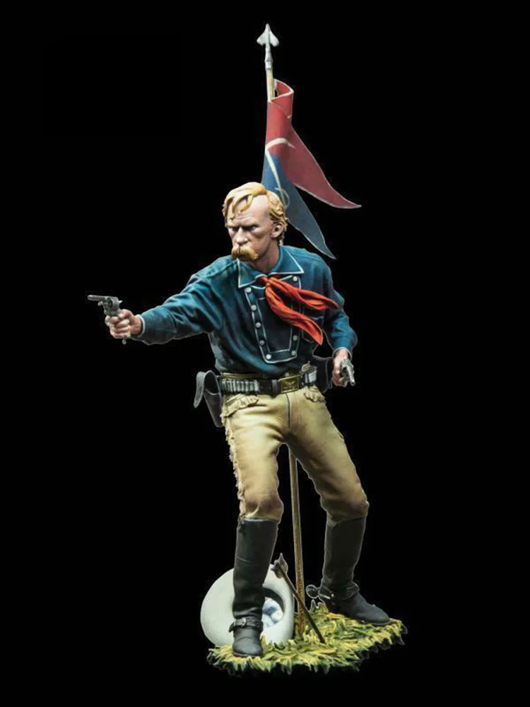 1/18 90mm ancient officer stand (WITH BASE )  Resin figure Model kits Miniature gk Unassembly Unpainted
