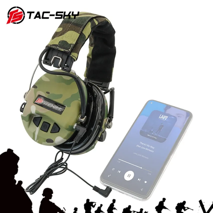 TAC-SKY SordinIPSC Tactical Headset Ear Protector Noise Canceling Pickup Headset Airsoft Hunting Electronic Shooting Earmuffs