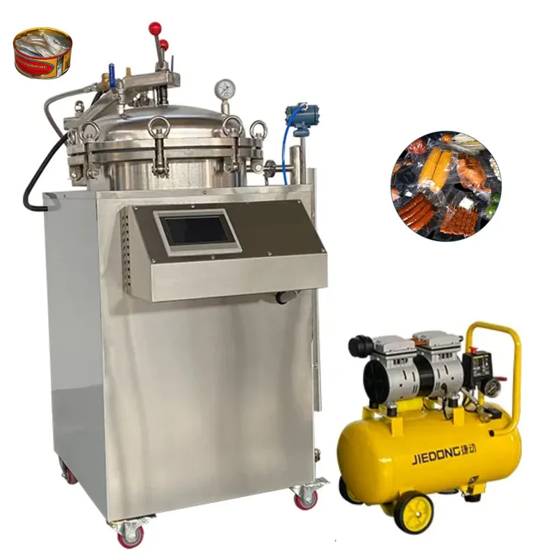 Łatwa w obsłudze maszyna do dezynfekcji żywności - w pełni automatyczny sterylizator pionowy z podwójną funkcją parowania i kąpieli wodnej