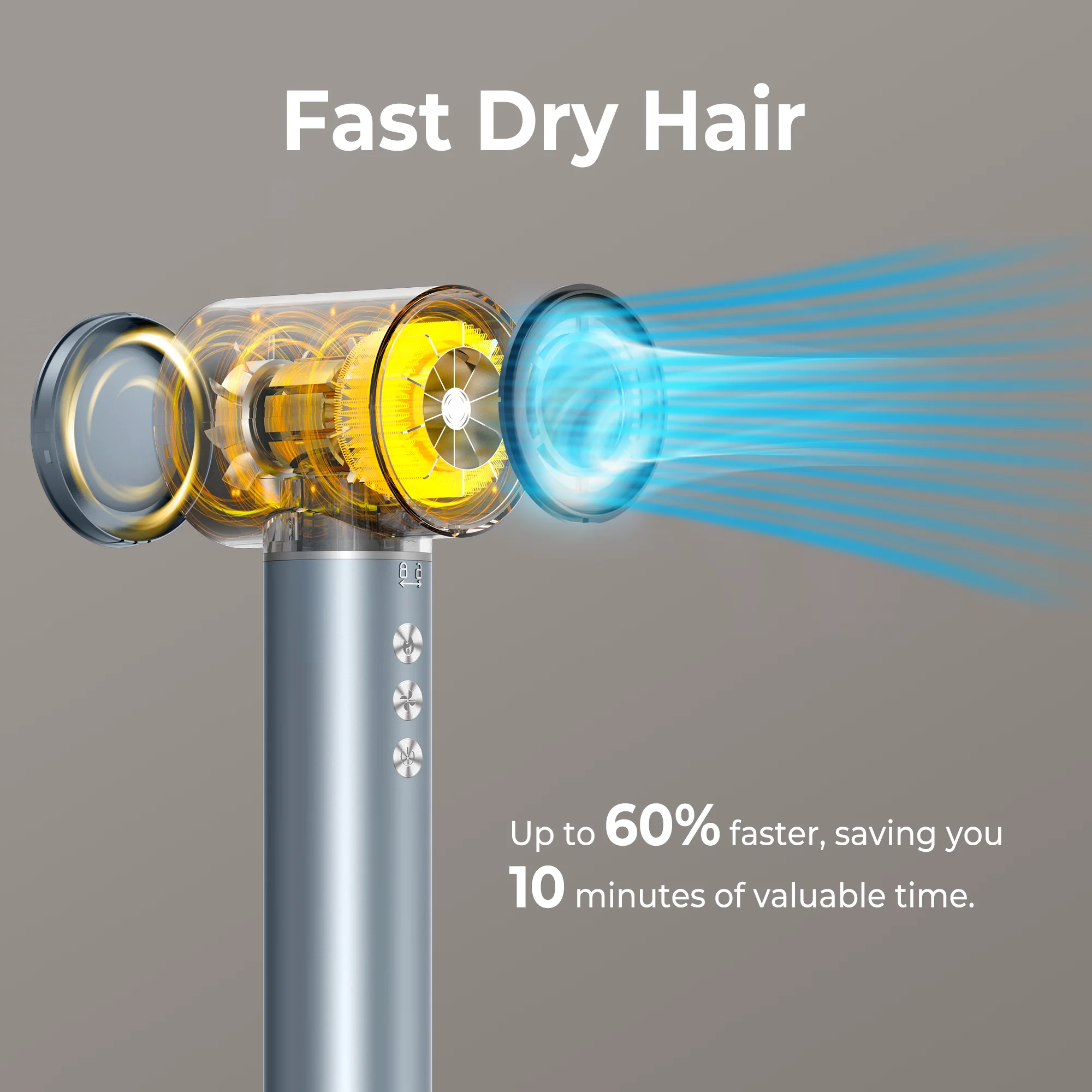 5 in 1 Hair Dryer Brush High Speed Brushless Blow Dryer Negative Ionic Hair Heating Brush Hot Air Styling Comb Auto Hair Curler