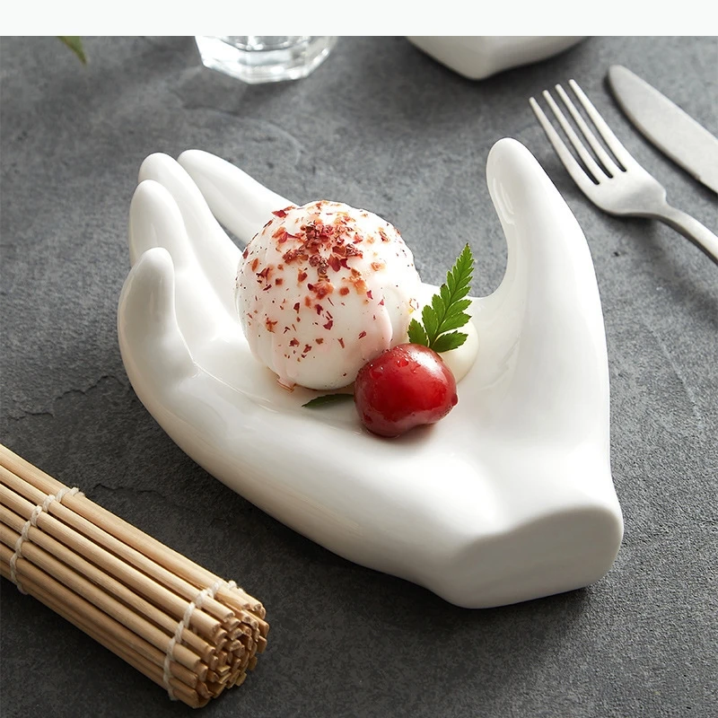 Hotel Spezielles Geschirr Weißer Keramik-Essteller Dessertteller Dim Sum Teller Sushi-Teller Obstteller Sashimi-Teller Snack-Tablett
