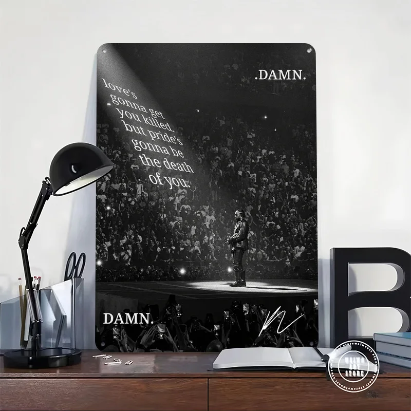 Kendrick Lamar Metal Poster Perfect Gift for Fans Lovers Customized Wall Art Metal Sign for Living Room Interior Decoration Home