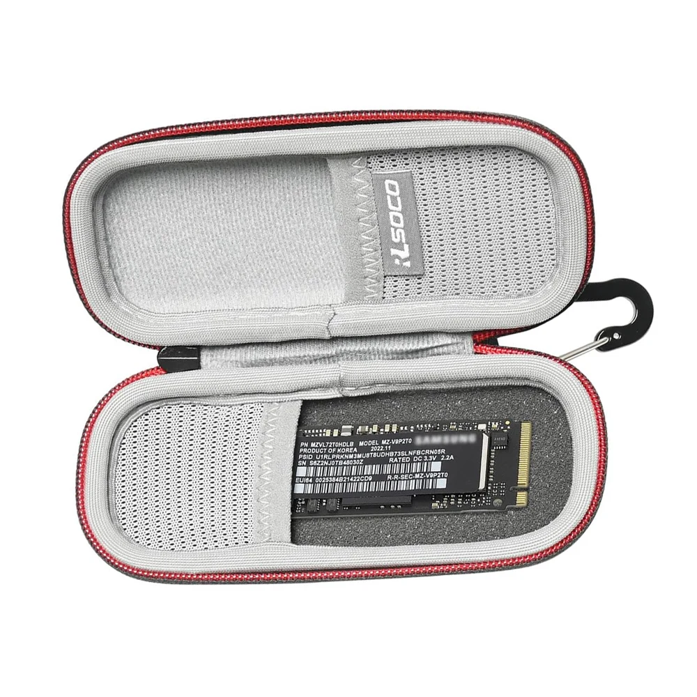 Жесткий чехол для Kingston NV2/Samsung 990 EVO/980 Pro/990 Pro/970 EVO Plus, 1 ТБ/2 ТБ/4 ТБ/500 ГБ Внутренний твердотельный накопитель NVMe