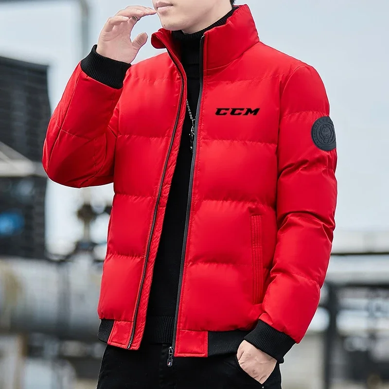 2025 new winter casual fashionable warm men's CCM men's winter warm slim fit thick bubble jacket casual