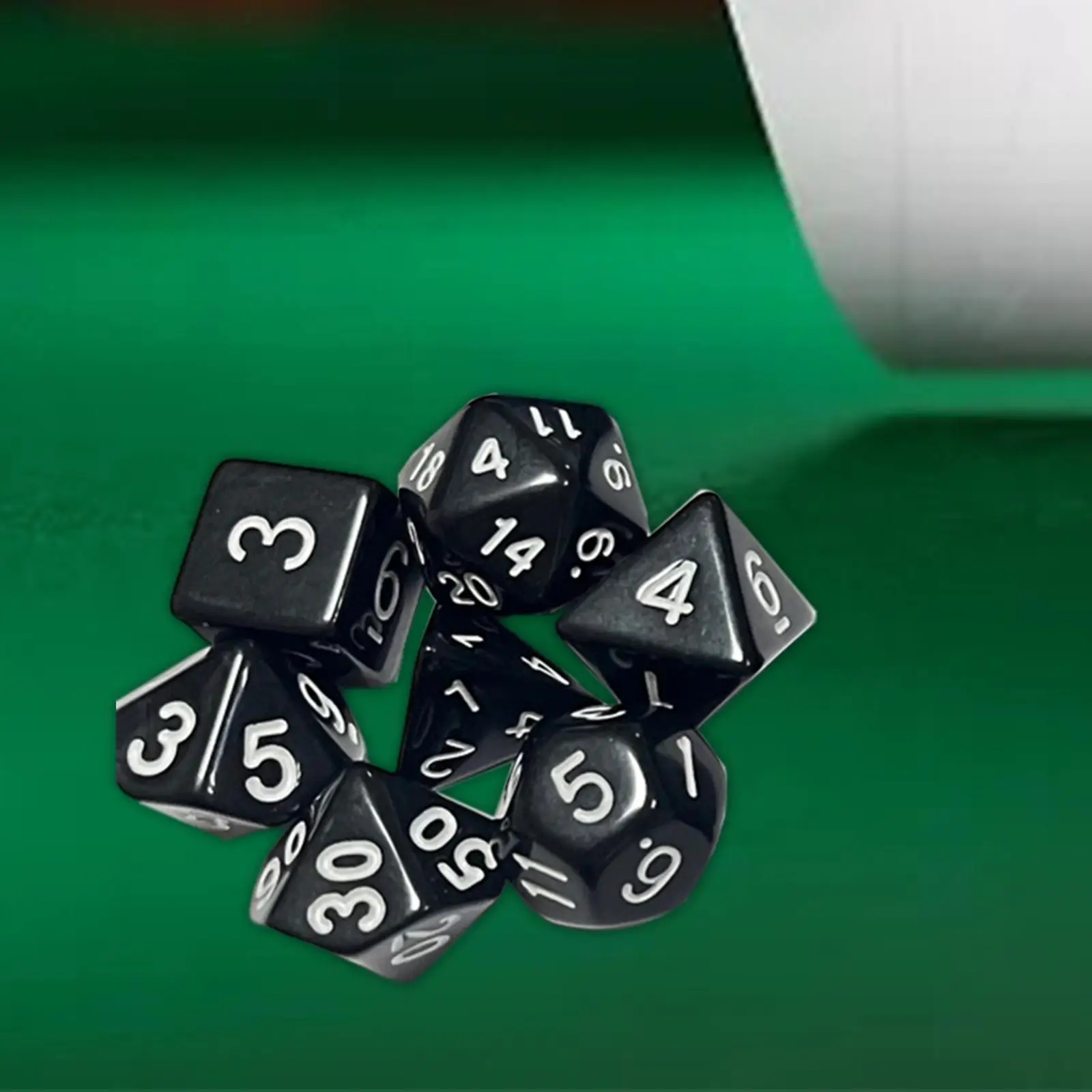 

7 Pieces Acrylic Dices Set Family Games Accessaries Role Playing Dice for Table