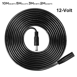 12V DC Extension Cable 5.5mm*2.1mm Male Female Power Cord Cable 1m 2m 3m 5m 10m Extend Wire for CCTV Camera DC Extend Power Cord