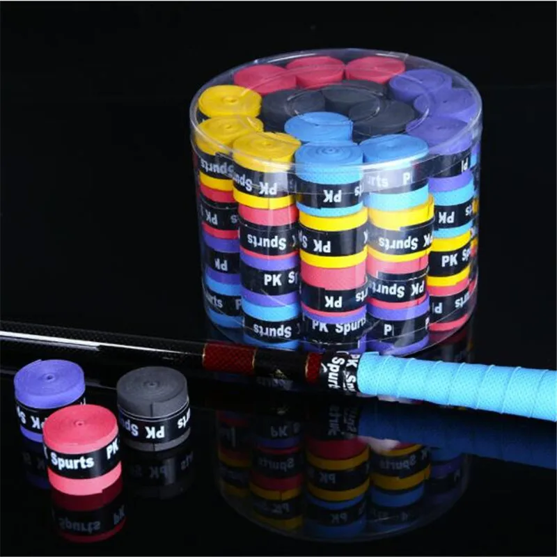 60Pcs Tennis Sweat Tape Bicycle Handlebar Anti-Slip Badminton Racket Grips Elasticity Sweatband Fishing Rods Dumbbel Protect