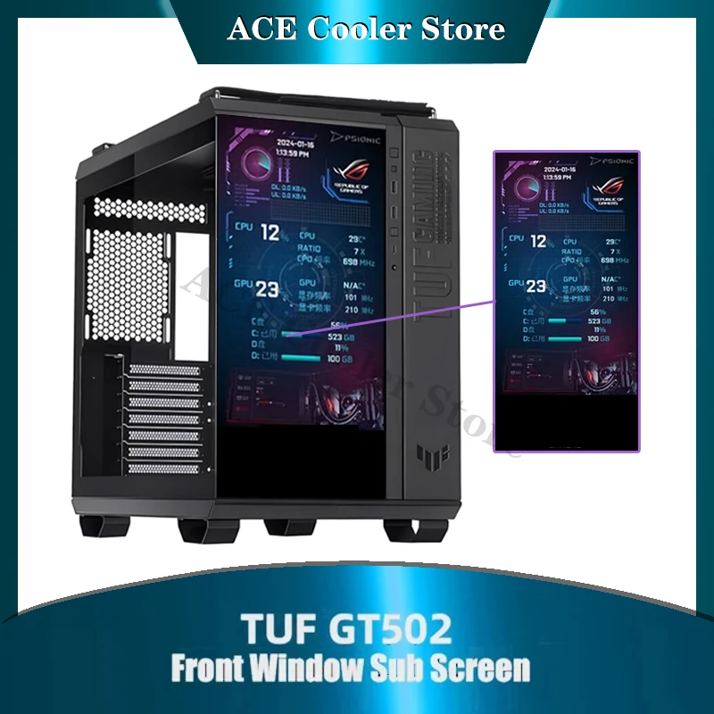 

ASUS TUF GT502 Case Secondary Screen Side Panel Monitoring Screen HD 1920X1080 For V2 Model