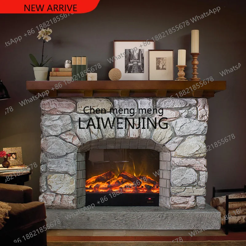 z183 European retro imitation culture stone mantel American country fireplace