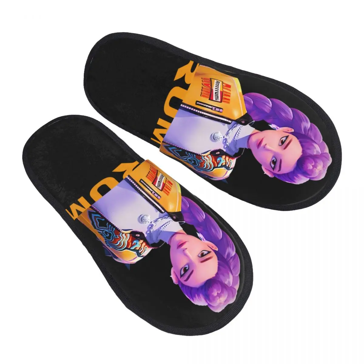 

Kpop Demon Hunter Huntrix Girls House Slippers Women Soft Memory Foam Slip On Hotel Slipper Shoes