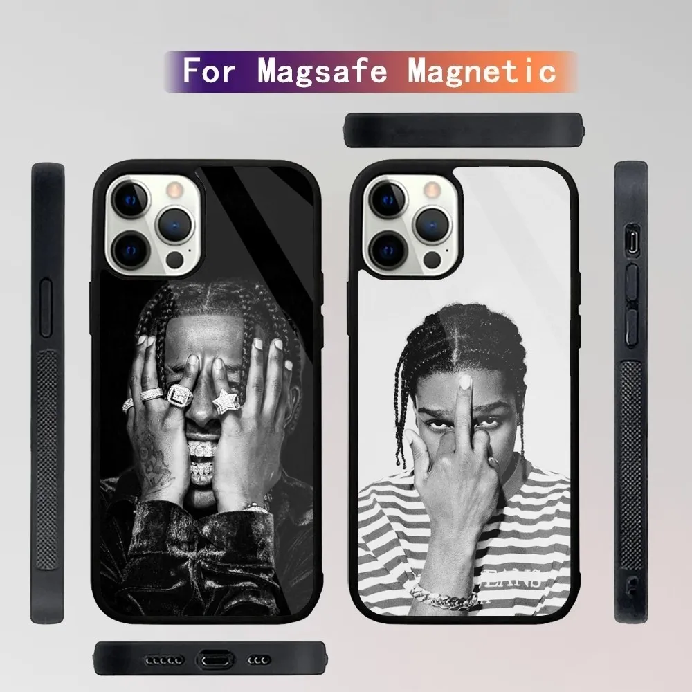 

A-ASAP Rocky Rapper Phone Case For iPhone 15,14,13,12,11,Plus,Pro,Max Mini Magsafe Magnetic Wireless Charging