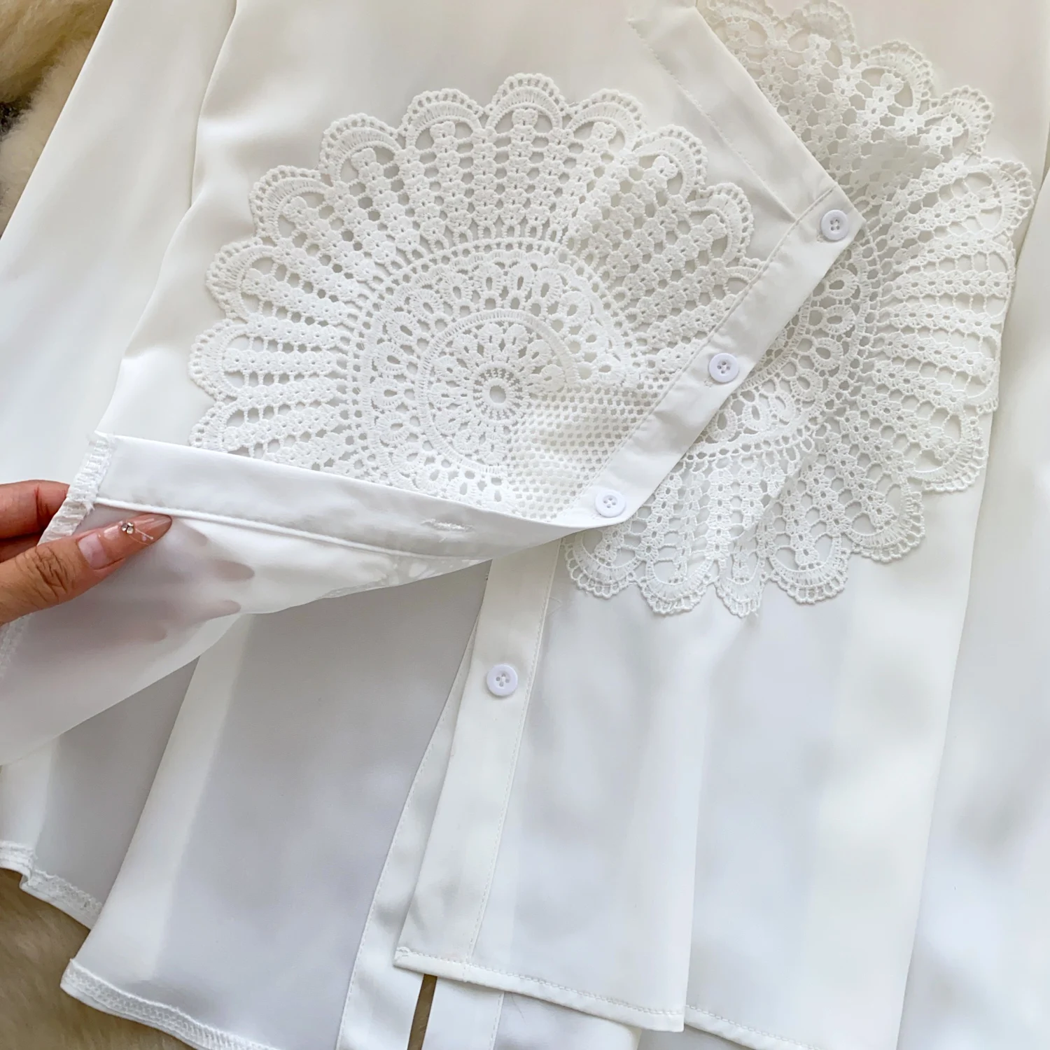 Femmes asymétrique broderie élégant hauts chemises dame à la mode Y2K Ins Blouse dos boutons fendus Festival mariage anniversaire chemises