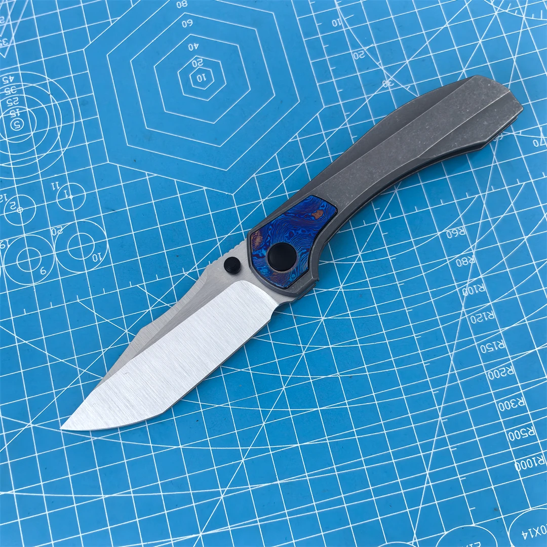 V3 Folding Knife M390 Blade Titanium Alloy Handle Bearing Camping Fishing Defense Tool EDC Outdoor Rescue Hunting Knife