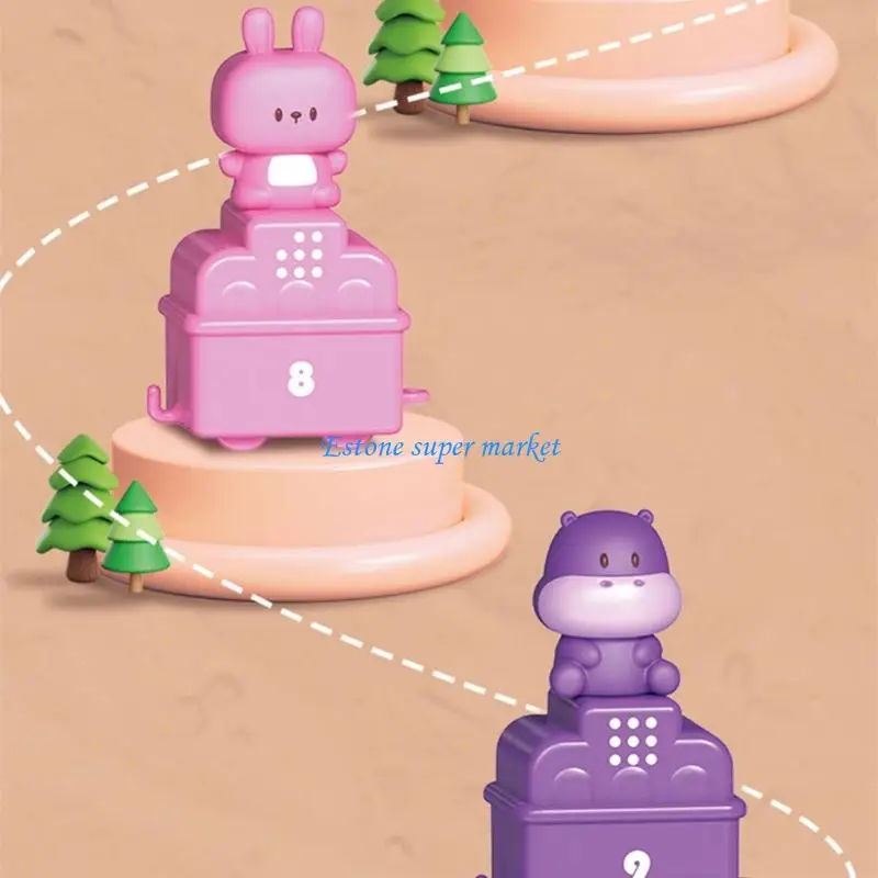 

090B Educational Train Set Toy for Toddler Enhancing Counting Skill Creativity Color Sorting and Number Cognition Growth