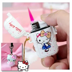 Hello Kitty Windproof Lighter Cute Sanrio Waterproof Detachable Lighter INS Portable Mini Slim Cigarette Lighters Girl's Gift