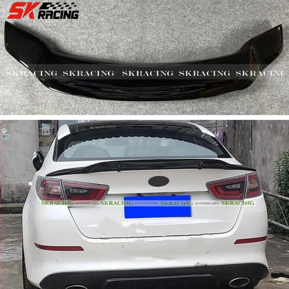 Car Exterior Accessories Rear Spoiler Fit For 2011-2019 Kia Optima Glossy Black  Tail Trunk Lip  Wing Body Kits Trims