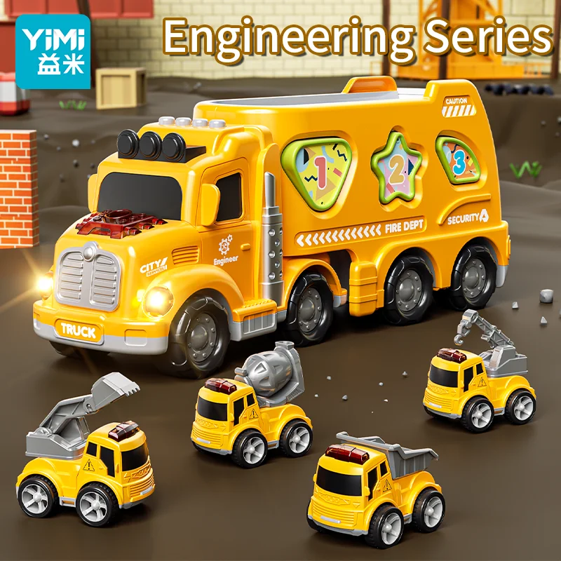 ألعاب شاحنة البناء للأولاد والبنات من سن 3 4 5 6 سنوات، شاحنات نقل الناقل للأطفال، هدية عيد الميلاد للأطفال الصغار