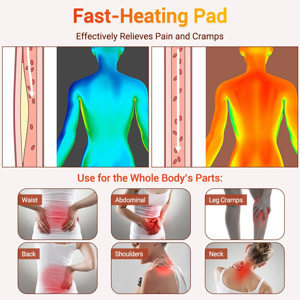 Electric Heating Massage Belt Decompression Lumbar Waist Spine Red Light Physiotherapy Pain Relief Waist Corrector Support Brace