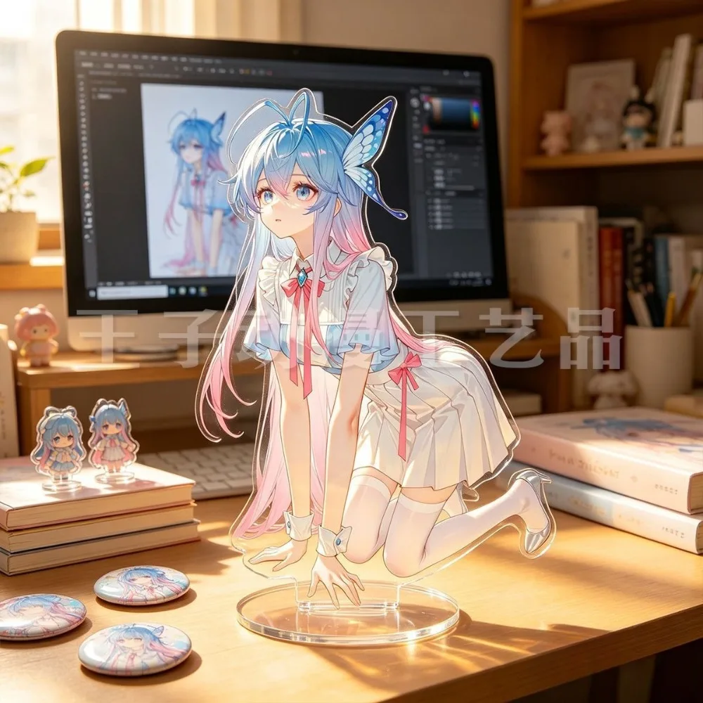 Anime Dou Luo Da Lu Tang Wutong Peripheral Acrylic Standing Sign Signboard Standee Model Decoration Badge Brooch Pin Accessory