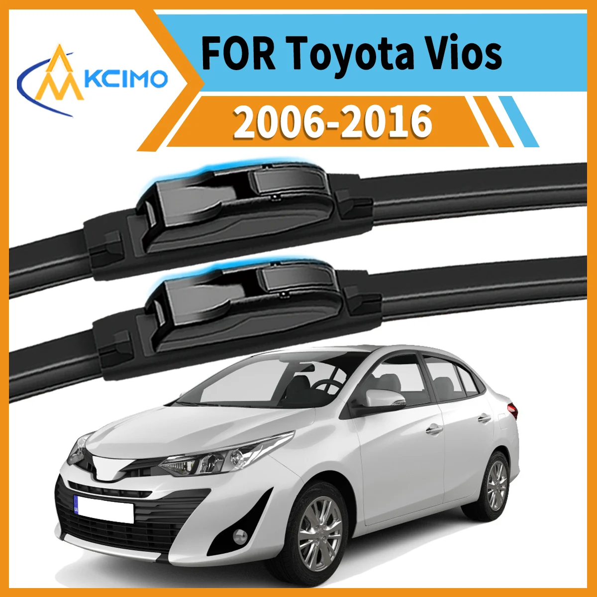 

Drive with Confidence 2PCS Wiper Blades for Toyota Vios XP90 2006-2016 All-Weather Performance Smudge-Free Durable & Quiet