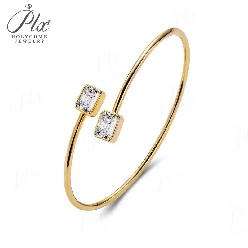 

Open Bangle Moissanite Diamond 925 Sterling Silver 6 Styles Charms Pass Diamond Tester Party High-quality Stackable Jewelry