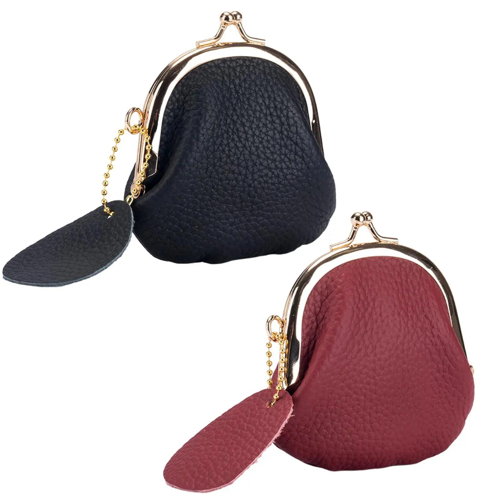 

Кошелек для монет, кошелек из искусственной кожи, женский маленький винтажный стильный чехол с замком поцелуя, кошелек с замком поцелуи для ключей, наушников