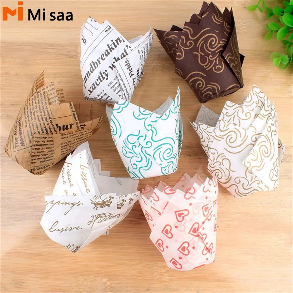 Cake Cups Rich Color Non-stick Oil-proof Paper Cup Solid Color Baking Utensils High Temperature Resistance Beautiful Color