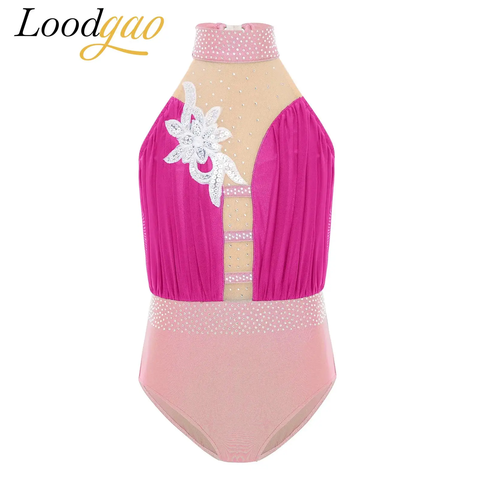 

Детский комбинезон для фигурного катания, боди для художественной гимнастики, детский костюм для балета и танцев для девочек, танцевальная одежда для выступлений балерины