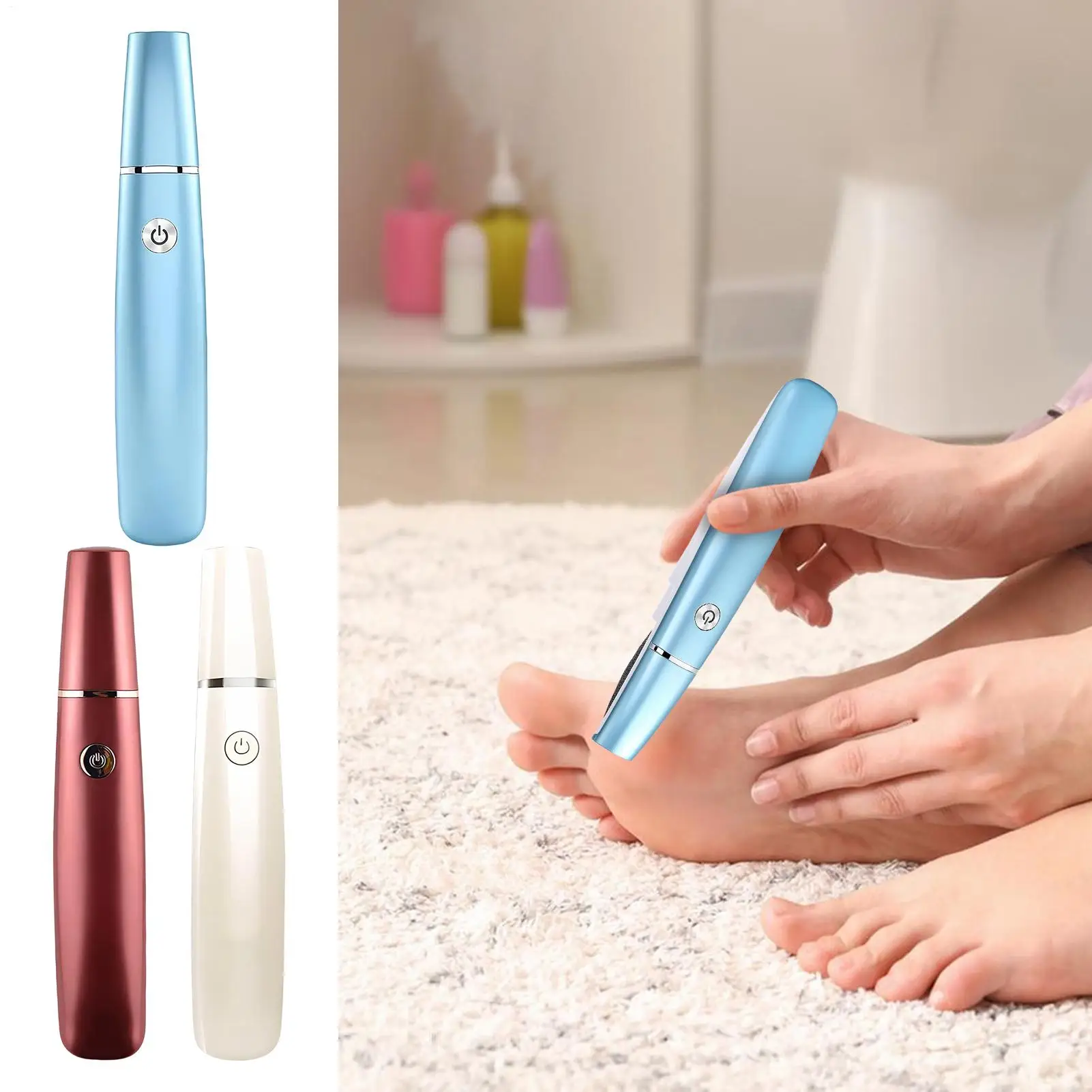 

Foot Callus Remover Electric Foot File Callus Remover Rechargeable Grinder Scrubber Pedicure Kit for Hard Rough Cracked Dead