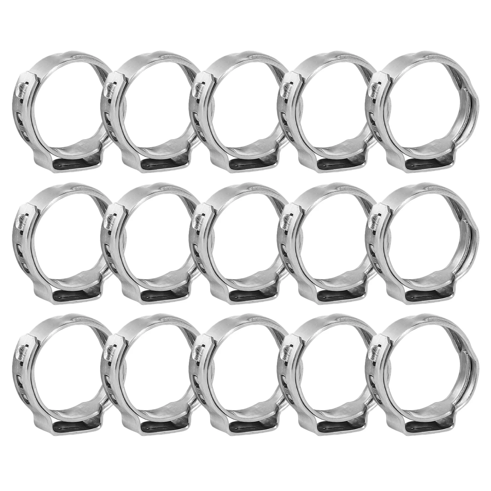 

50Pcs Single Ear Hose Clamps Stainless Steel 17.8-21Mm Heavy Duty Pinch Clamps for Automotive Marine Industrial Hose Attachment