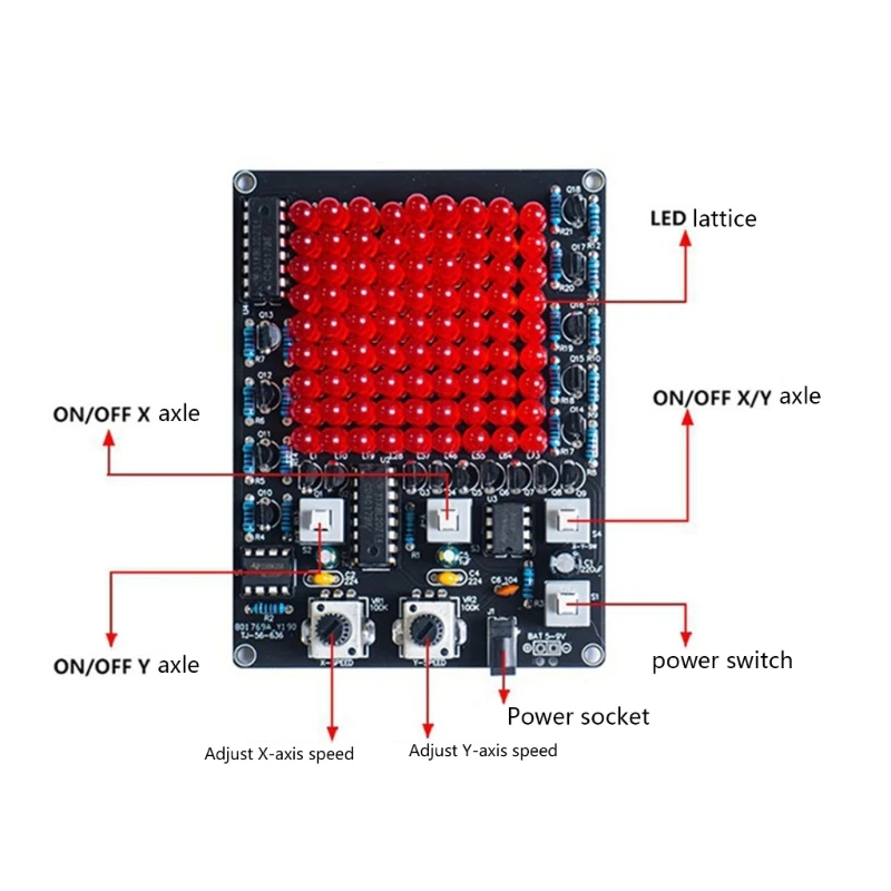 Electronic Chasing Lights LED Spotlights for Computer DIY Development Board