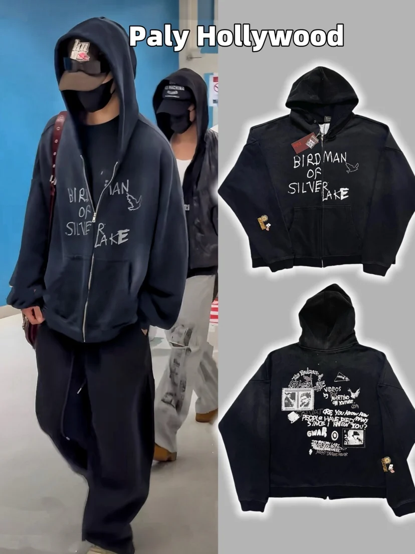 

Женская толстовка Paly Zipper с эффектом потертости и дырками, в уличном стиле, из плотного хлопка, с длинным рукавом, круглым вырезом, утепленная, зимняя