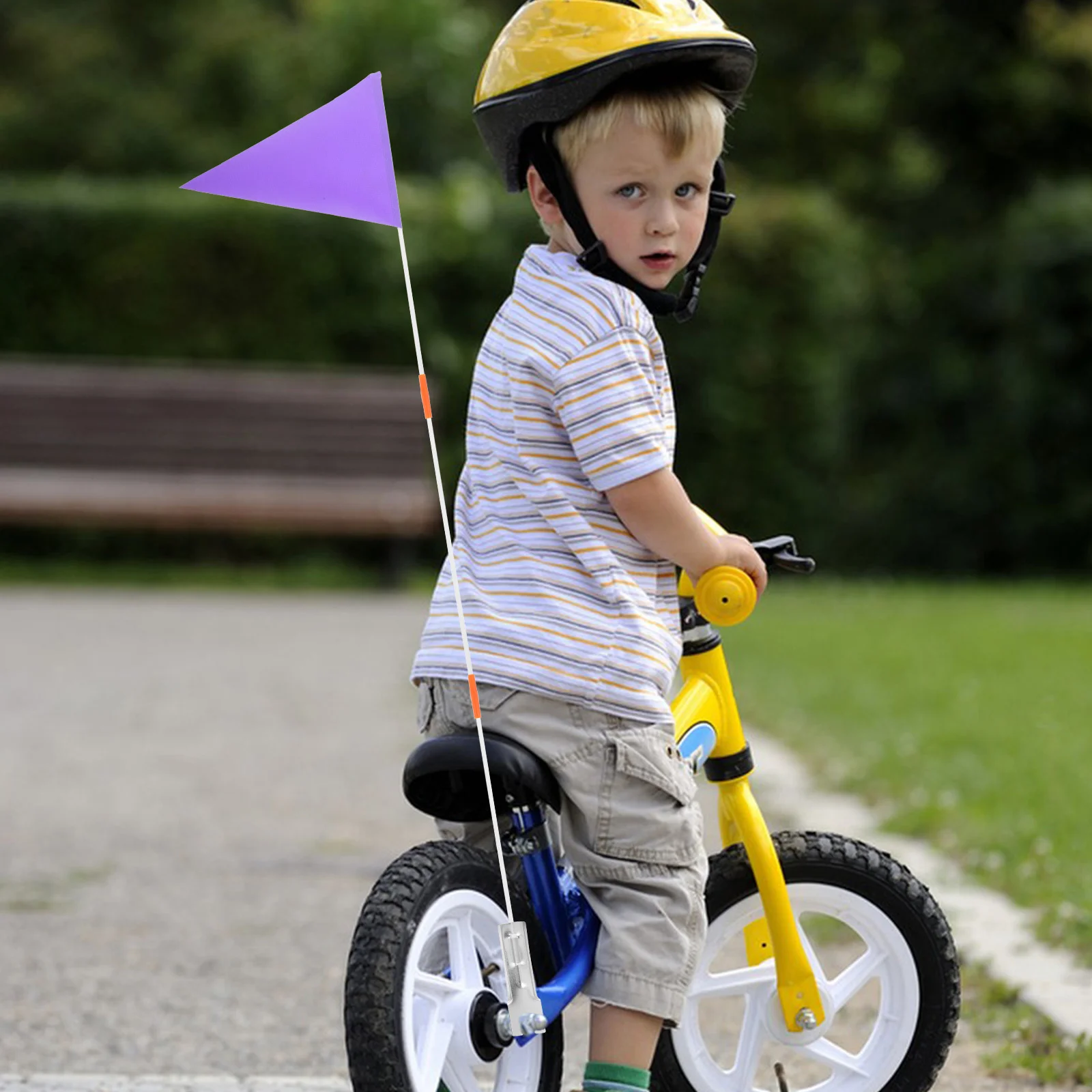 Bike Bicycle Flagpole Child Kids Bikes Blinkers Glass Fiber Yellow Reflectors Accessories