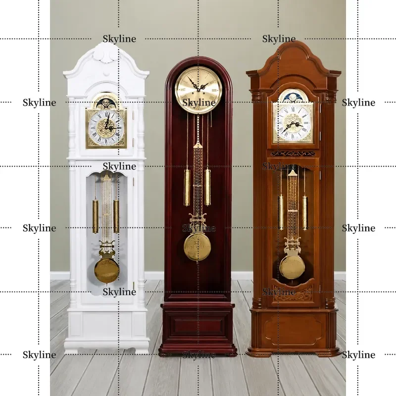 for Polaris Movement Retro Mechanical Floor Clock Vertical Pendulum Living Room Household Old-fashioned European Style Seat