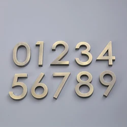 1PCS 8cm 3D Digits House Number Stickers Hotel Apartment Door Number ABS Number Plates