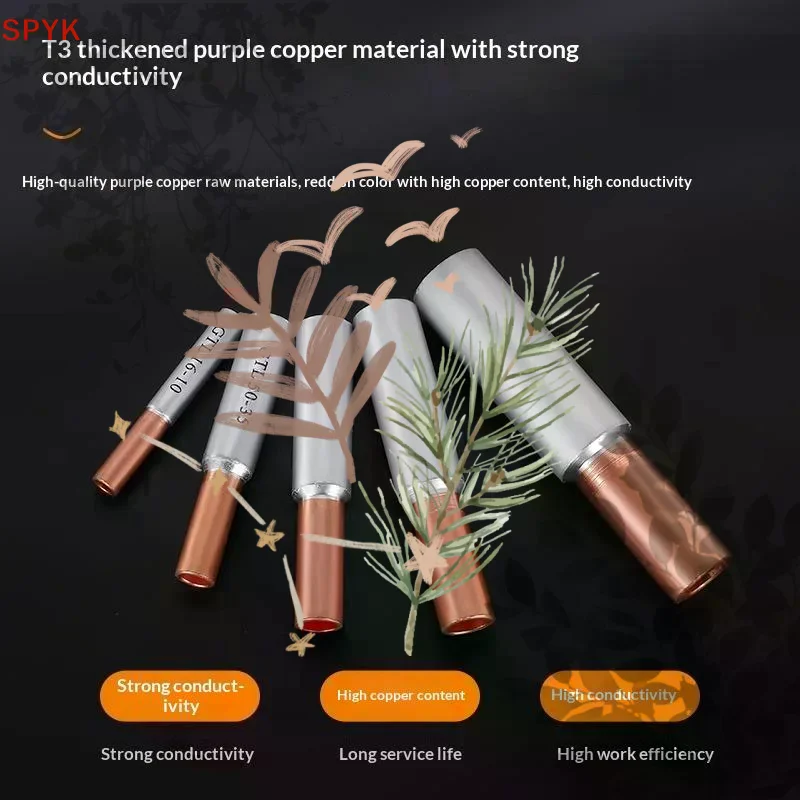 Compression Copper Aluminum CU-AL Tube Bimetallic Crimp Terminal Cable Wire Connector Splice Sleeve Lug Ferrule GTL Series