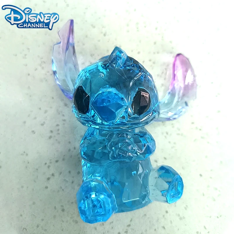 Disney Resin Crystal Stitch Decoration for Display Cartoon Cuteness Children Party Decoration Gift Car Decoration Cute