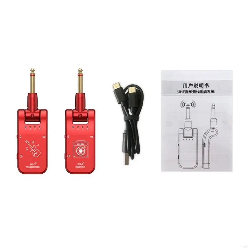 

92ME Wireless Guitar System UHF Guitar Transmitter Receiver for Electric Guitar, Bass