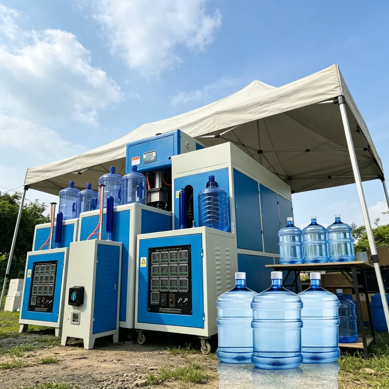 Precision Automatic PET Bottle Blow Machine For Carbonated Soft Drink Production High Speed Stretching System Four Cavities