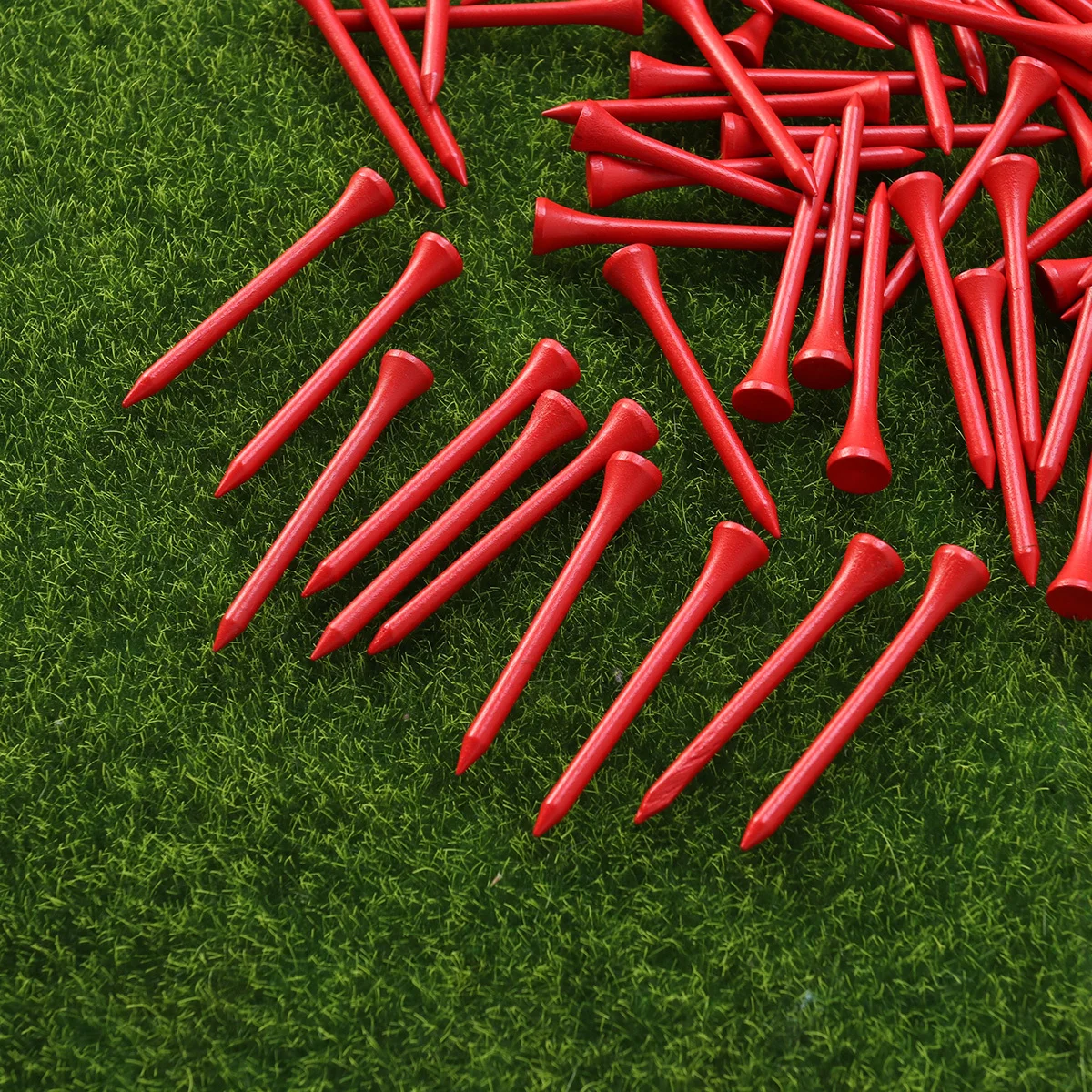 100 قطعة 7 سنتيمتر طول ياردة خشبية تيز قابلة لإعادة الاستخدام صديقة للبيئة الأحمر يضيف المسافة يقلل الاحتكاك عمق متسق جولف القيادة