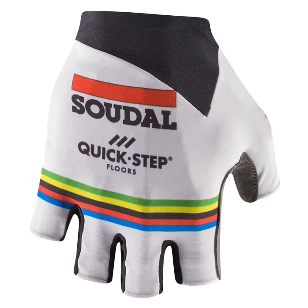 Belgium Soudal Quick Step Cycling Gloves 2024 Team Men Bicycle Gel Half Finger Gloves One Pair Size Guante Ciclismo Gant