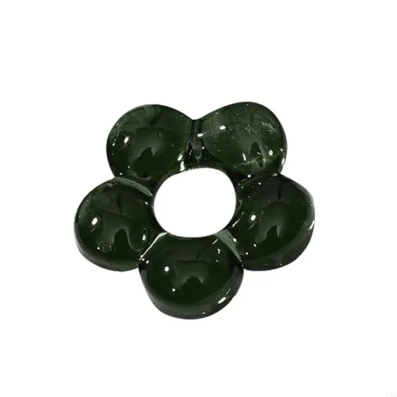 

77HE Одиночные отверстия цветы очарование стеклянные подвески орнамент для украшенных декорация