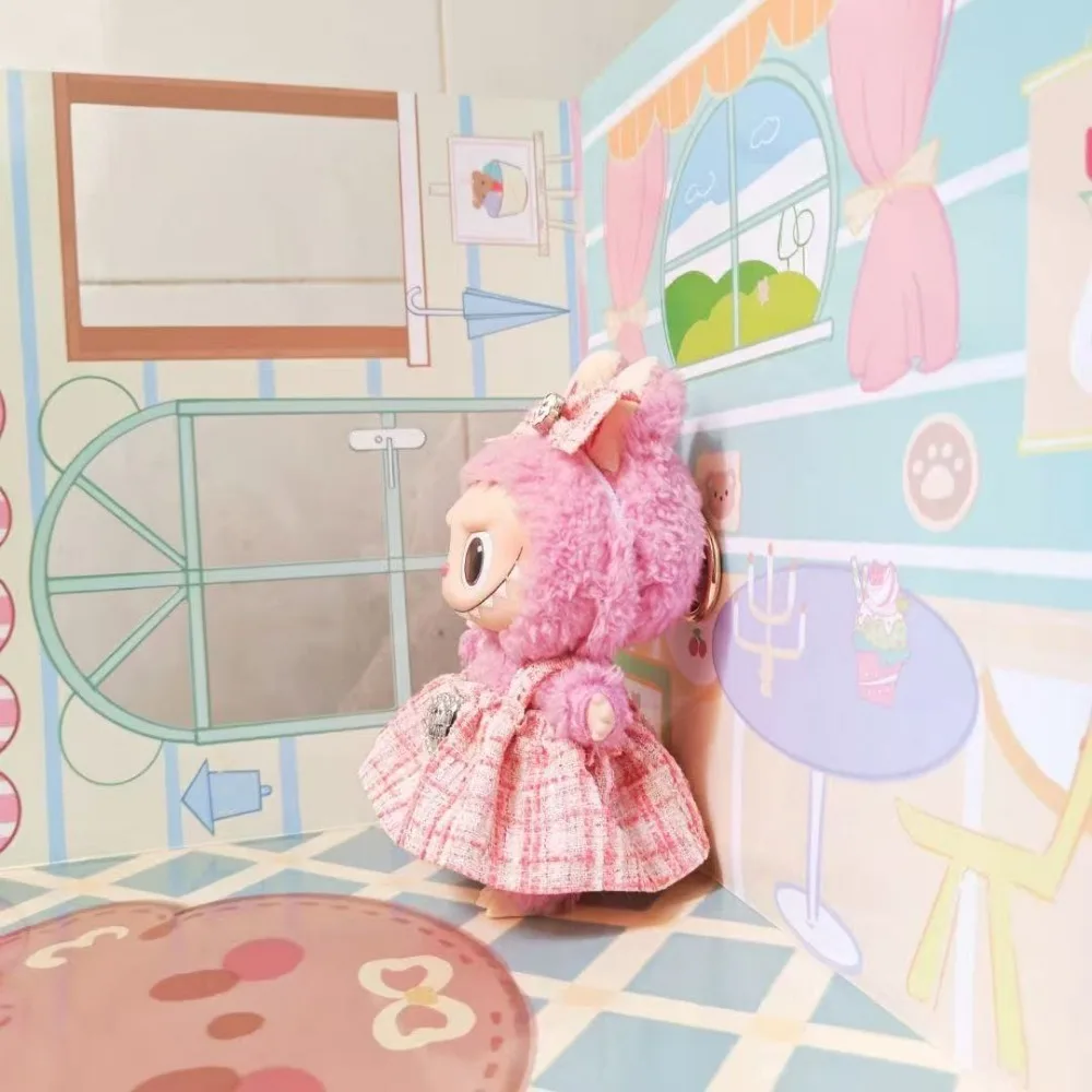 Ropa de muñeca de 17cm para Labubu, accesorios de traje de monstruo, ropa DIY, regalo para niños, dulce princesa, vestido de alta calidad V1 V2 V3