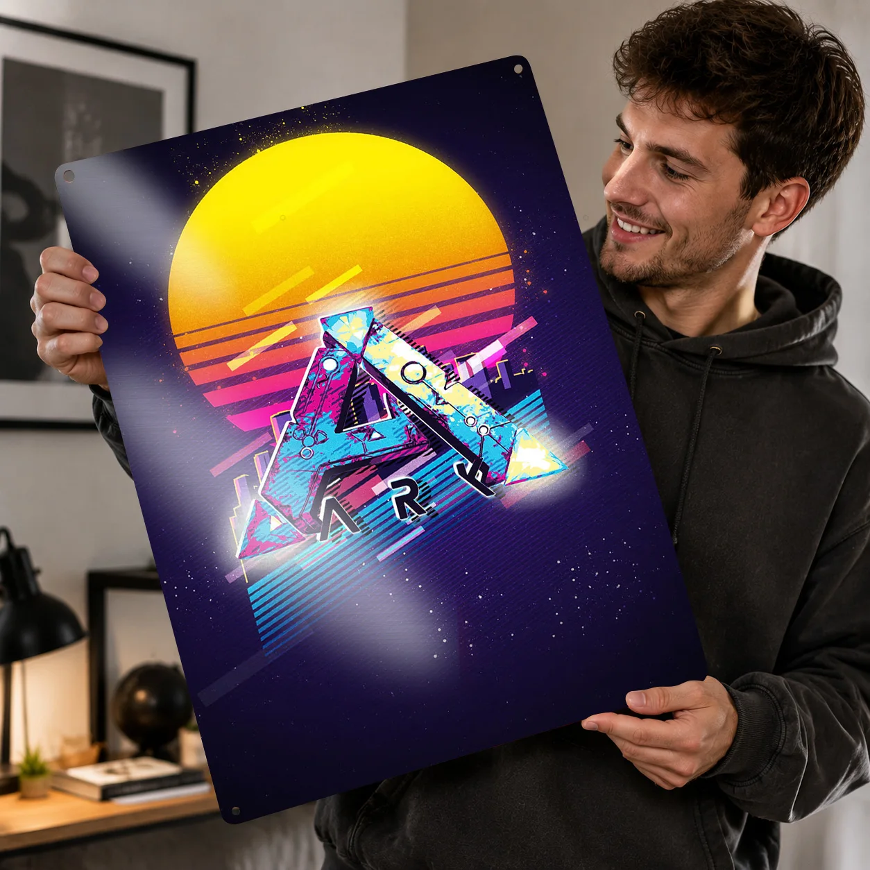 Affiche métallique ARK Survival Evolved, cadeau parfait pour les fans, art mural personnalisé, panneau métallique pour accessoires d'intérieur, maison