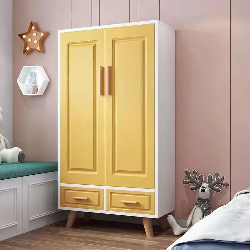 Neuester bunter Kleiderschrank 2021, Holzschrank, moderner, minimalistischer Schlafzimmer-Kinderschrank