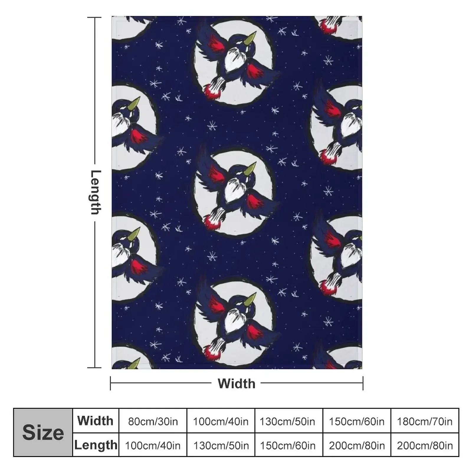 Honchkrow Throw Blanket Flannel Fabric Designers warm winter Polar Blankets