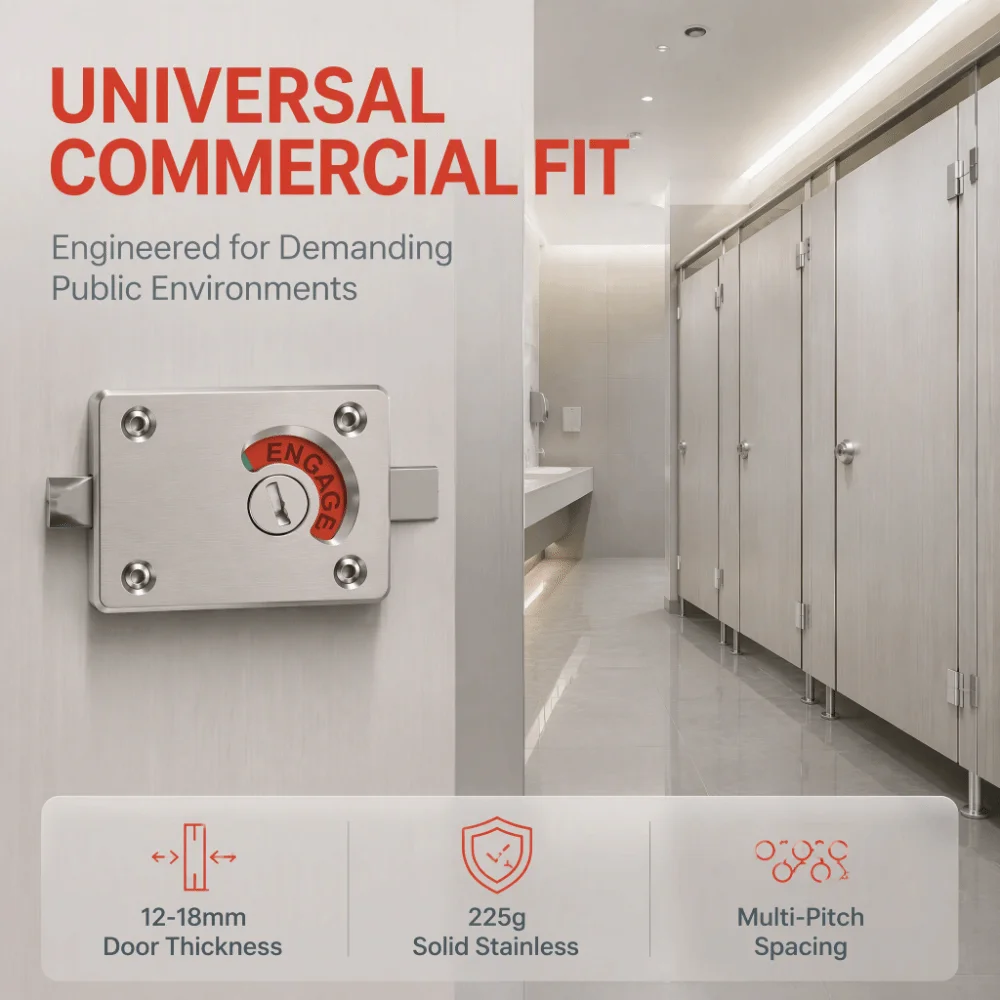 Privacy Easy Install Door Lock Indicator Heavy Indicating Privacy Bolt Door Lock Stall Door Latch Public Restroom