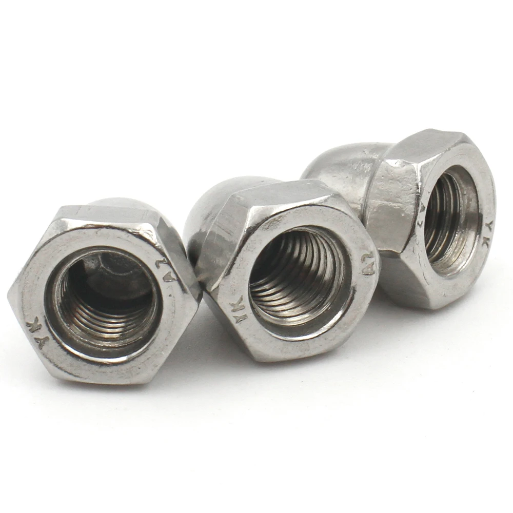 1/2/5/10/25/50pcs M3 M4 M5 M6 M8 M10 M12 M14 M16 304 201 Stainless Steel Dome Cap Nut Acorn Hex Nut Blind Nut for Bolts DIN1587